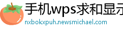 手机wps求和显示为0怎么回事啊视频讲解教程
